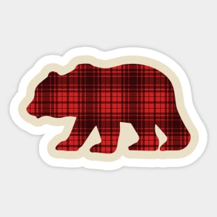 Plaid Bear II Sticker